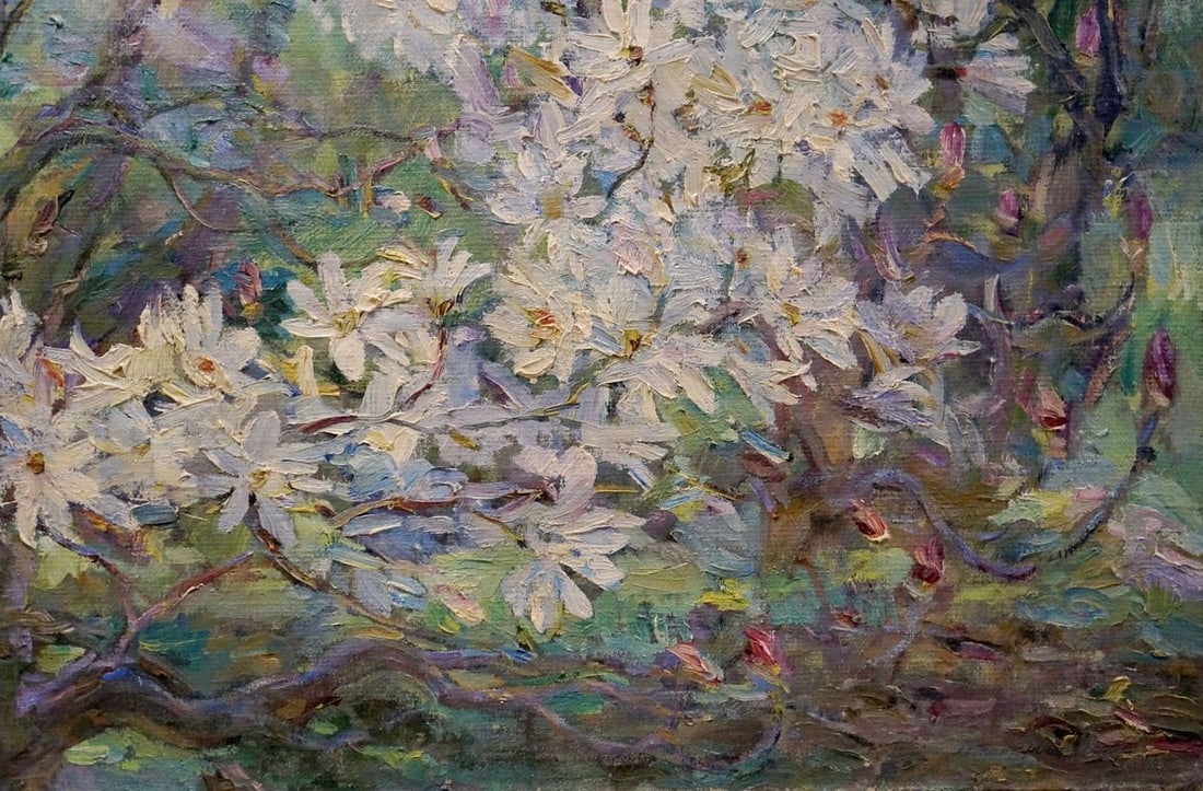 Oil painting Apple tree blossoms Titarenko Maria Anatolyevna - 5