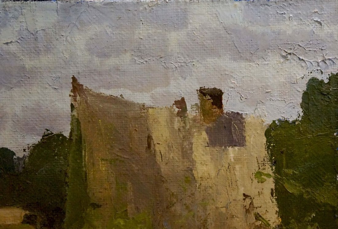 Oil painting Camp in the forest - 5