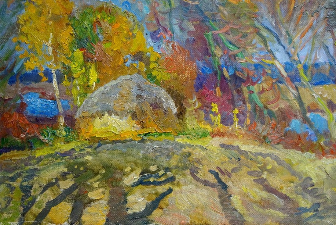 Oil painting End of summer - 2