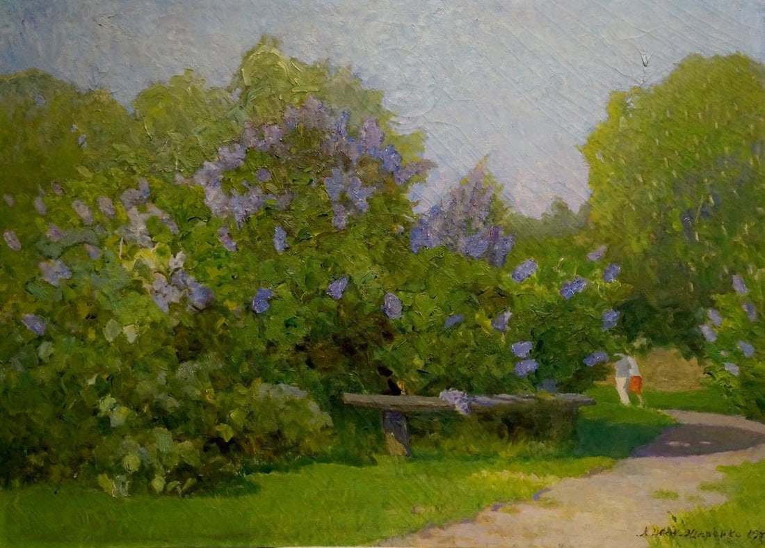 Oil painting Summer landscape Zharenko Lavrentiy Semenovich (1 of 8)