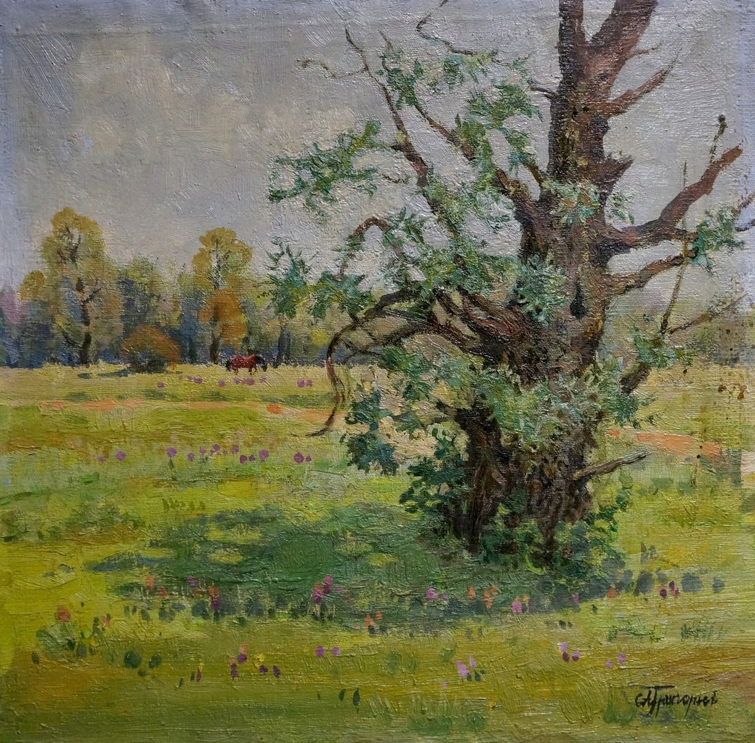 Oil painting Willow Grigoryev Sergey Alekseevich (1 of 8)