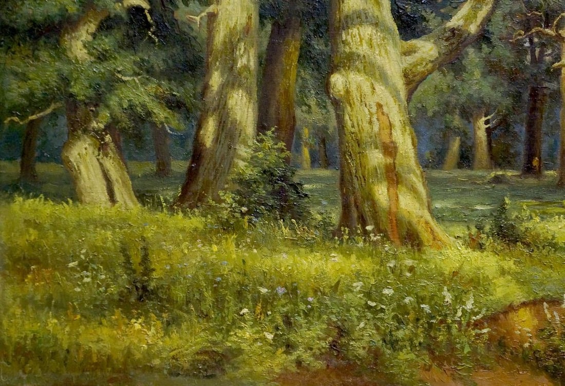 Oil painting Forest landscape - 2