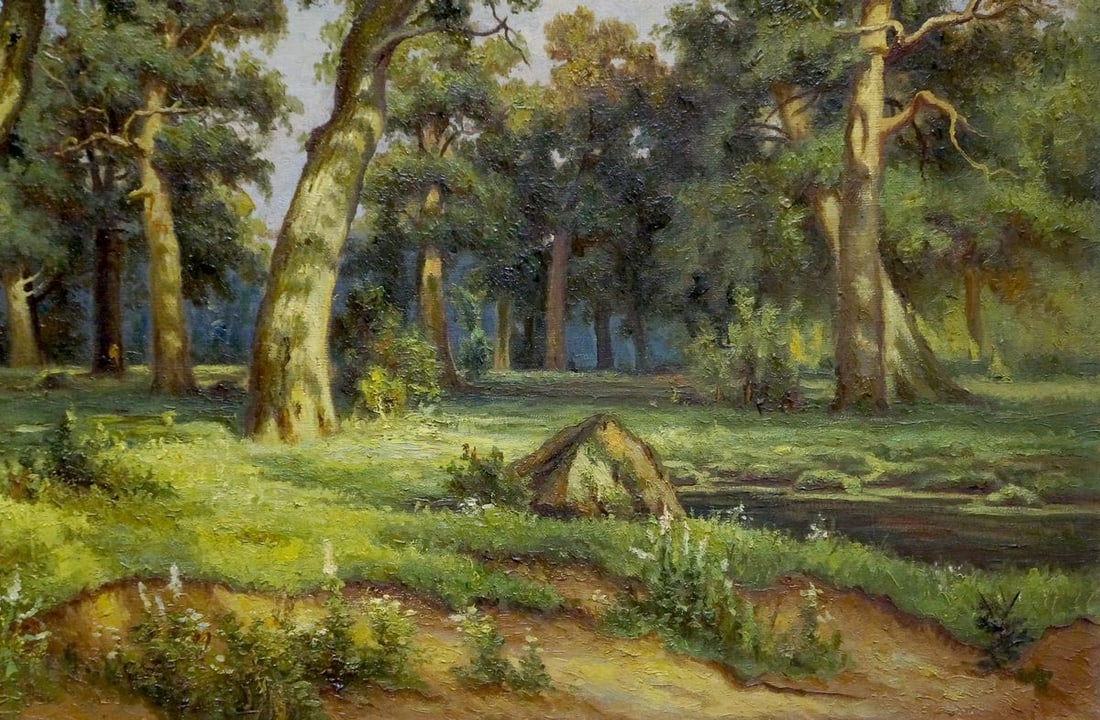 Oil painting Forest landscape - 5