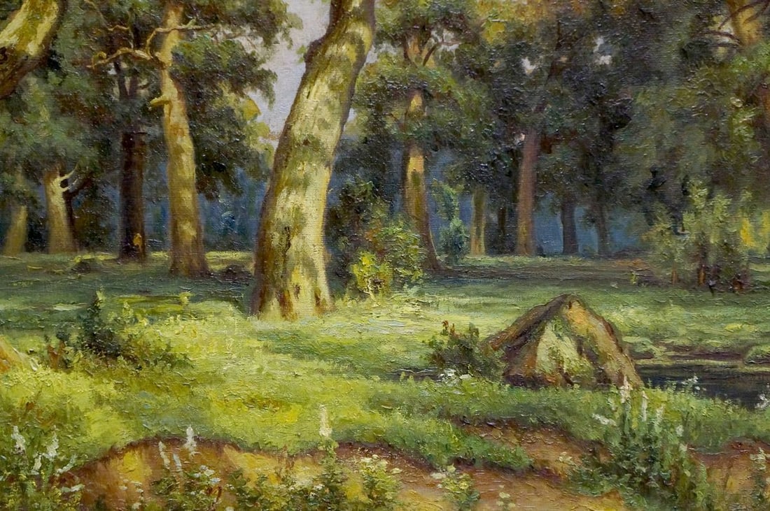 Oil painting Forest landscape - 6