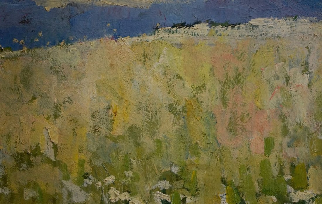 Oil painting Blooming fields - 2