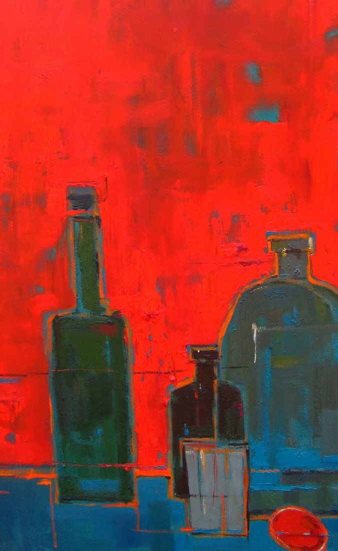 Oil painting Still life in the red room Natalia Korf-Ivaniuk - 4