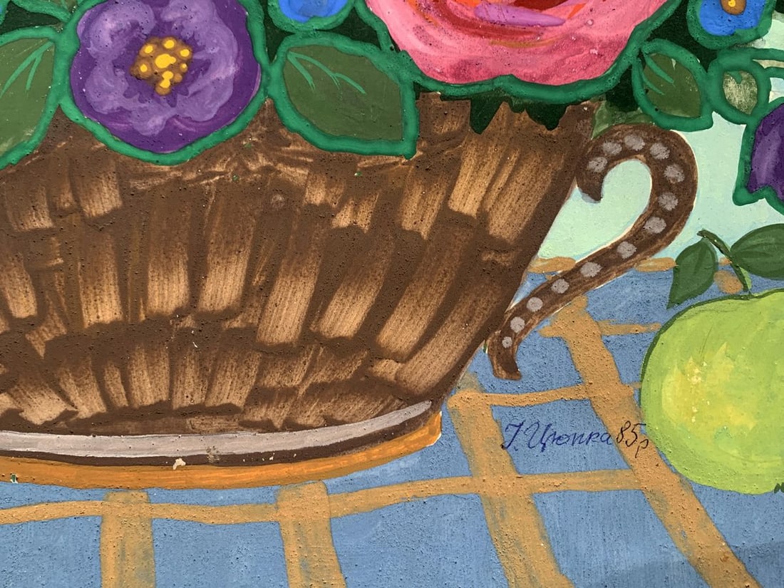 Pastel painting Flowers in the arms of a vine Ivan Tsyupka - 3