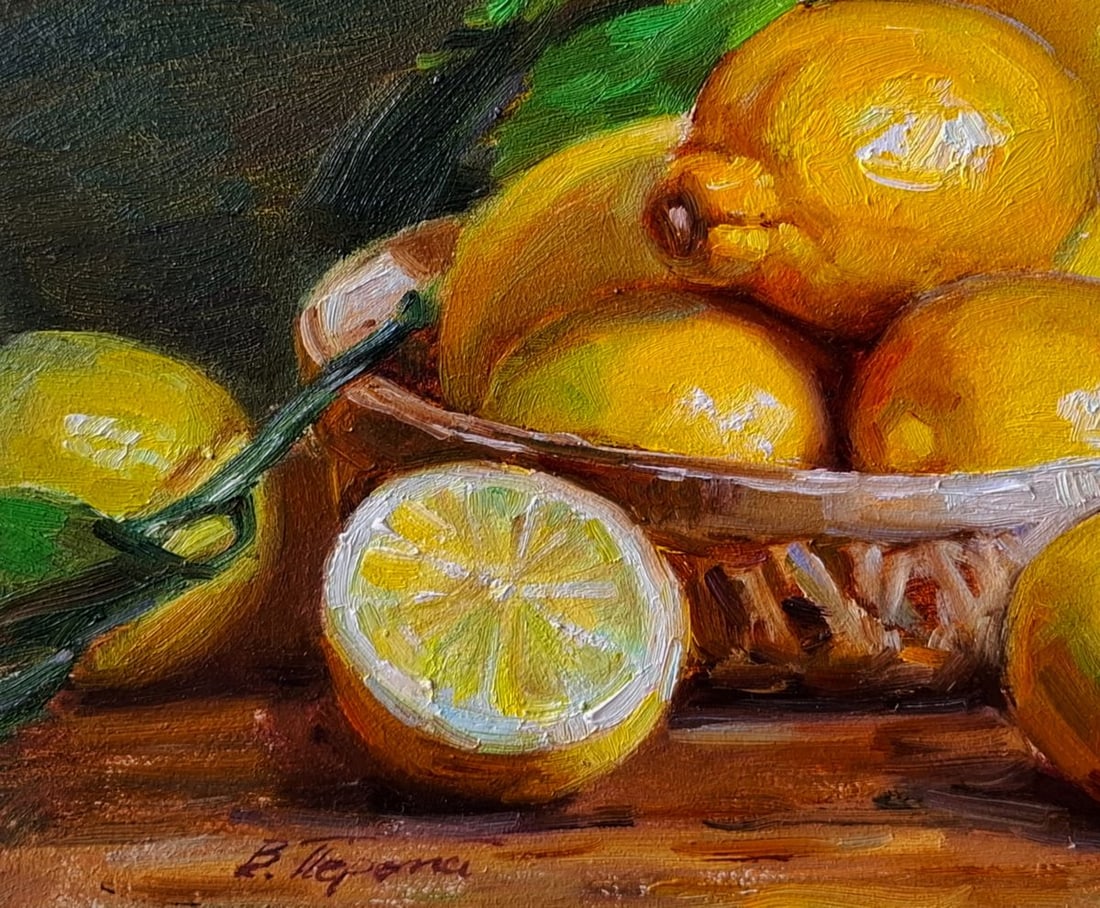 Oil painting Still life with lemons Pereta Vyacheslav - 4