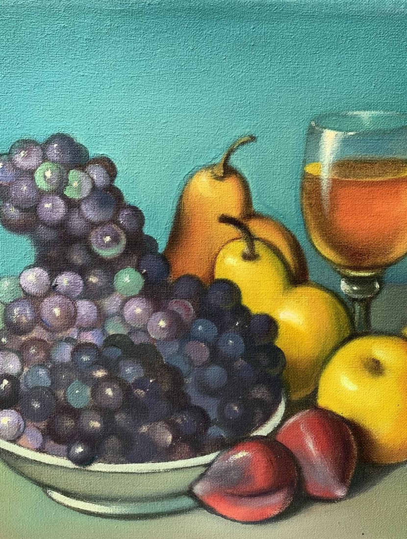 Oil painting A plate of grapes Mykhailo Burdylo - 6