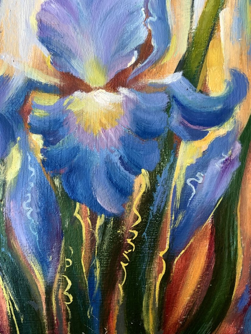 Oil painting Flowers are blooming Mykhailo Burdylo - 10