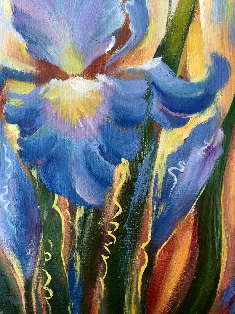 Oil painting Flowers are blooming Mykhailo Burdylo - 11