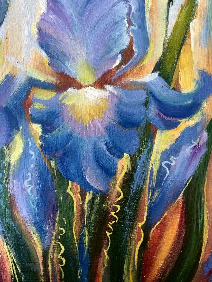 Oil painting Flowers are blooming Mykhailo Burdylo - 9