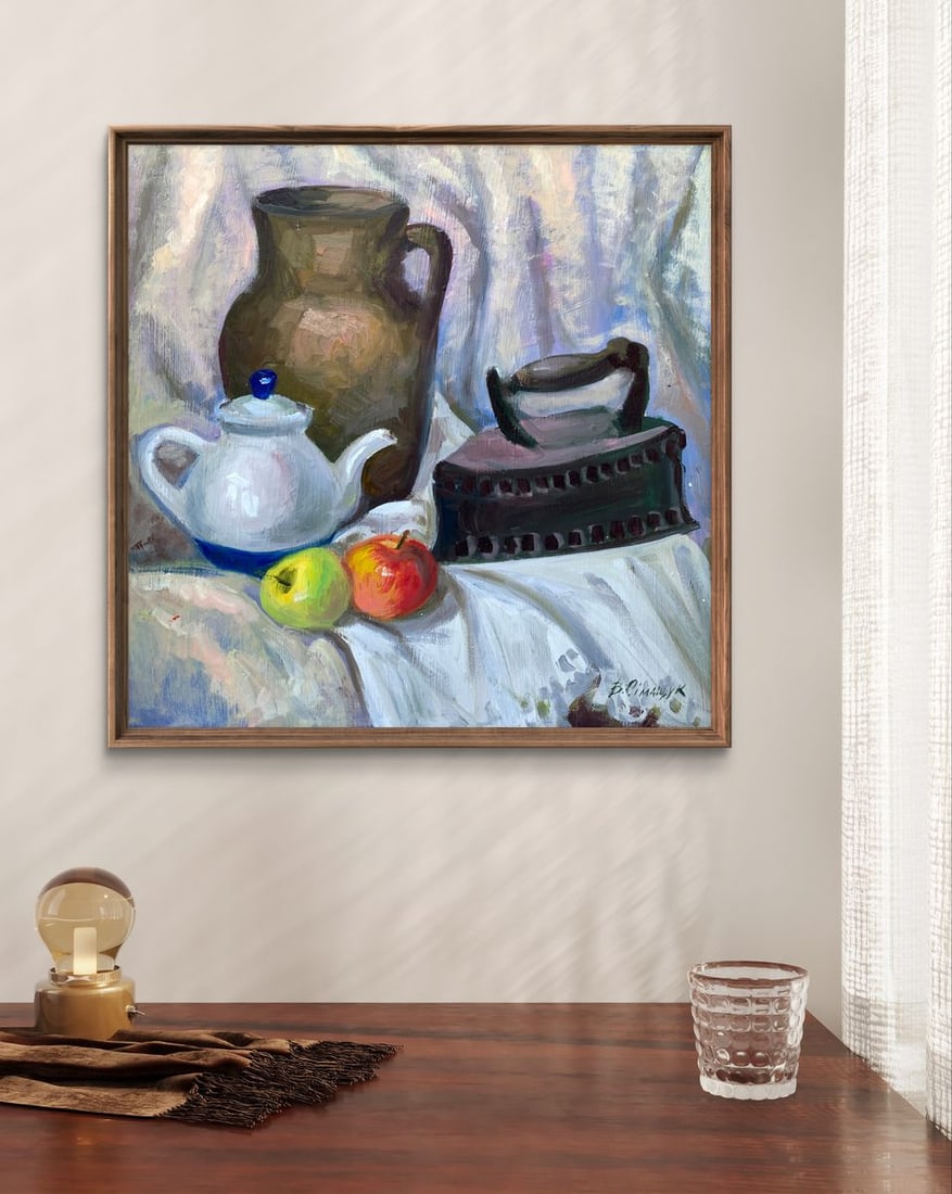 Oil painting Iron and apples Valentina Simashchuk - 2