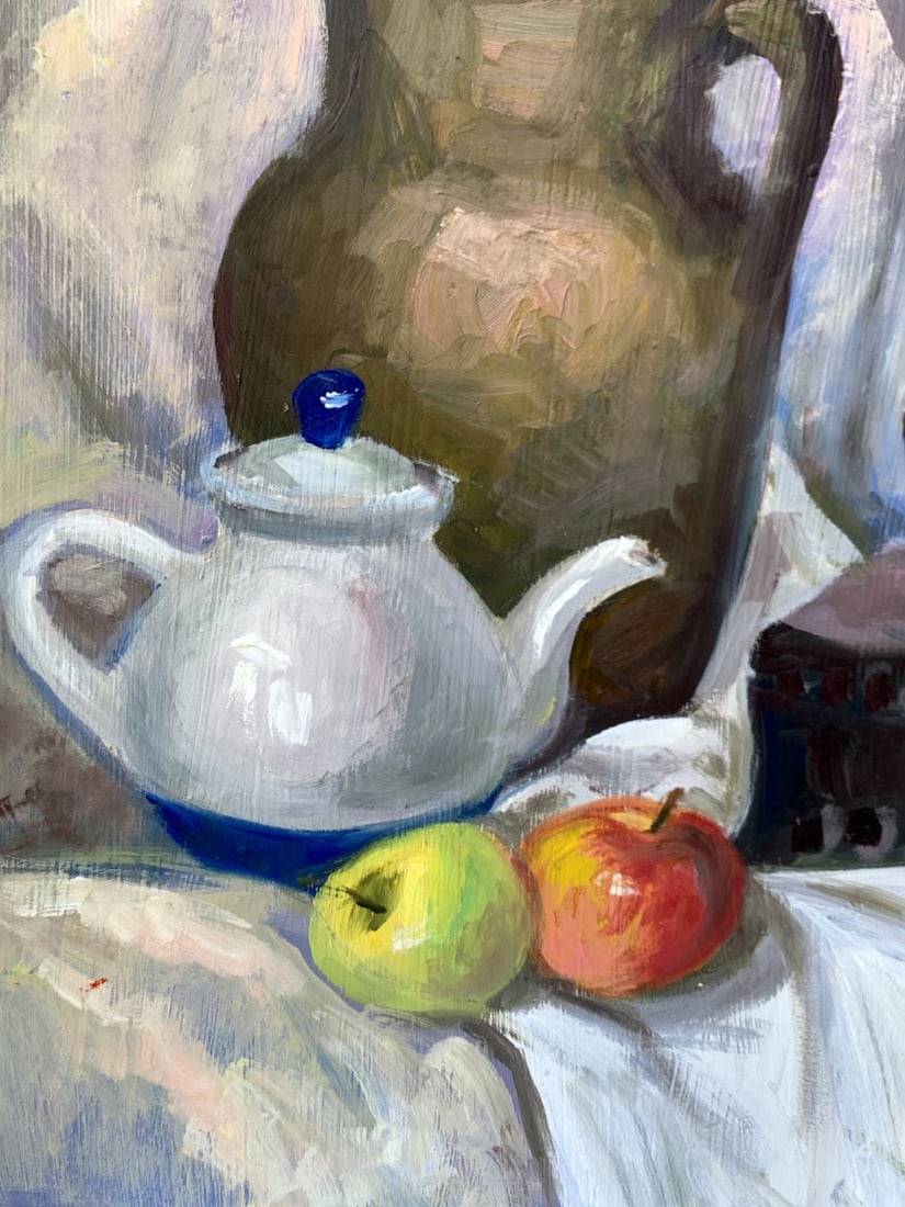 Oil painting Iron and apples Valentina Simashchuk - 5