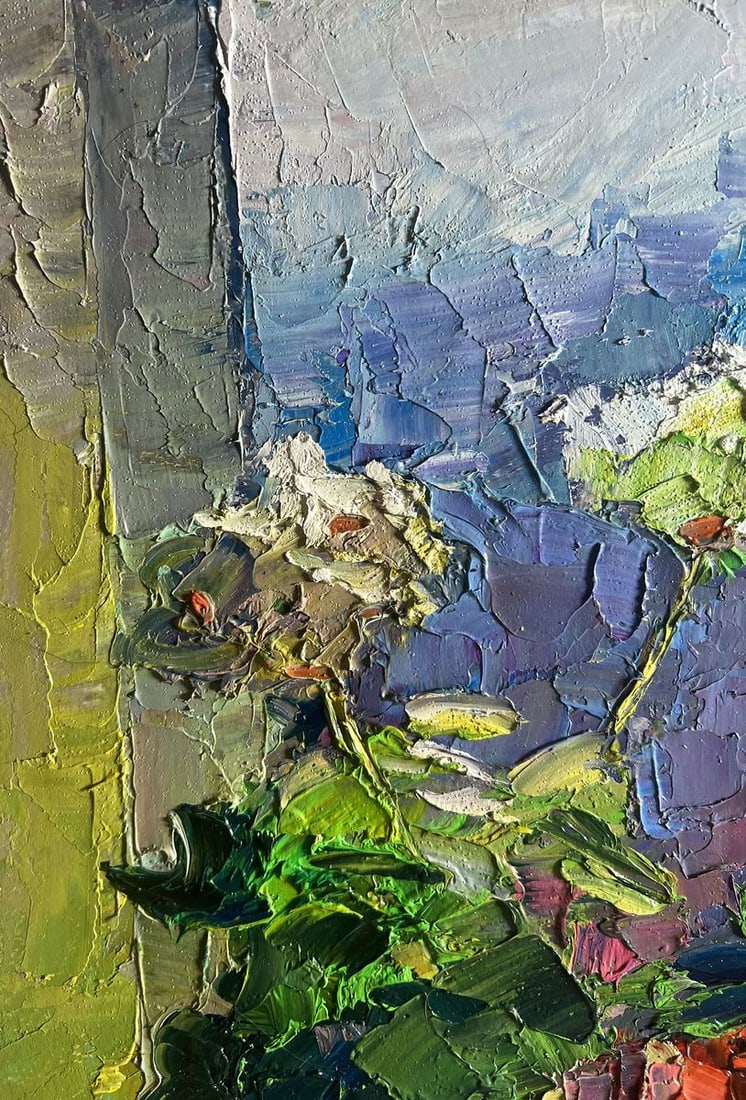 Oil painting Flowers on the windowsill Boris Serdyuk - 4