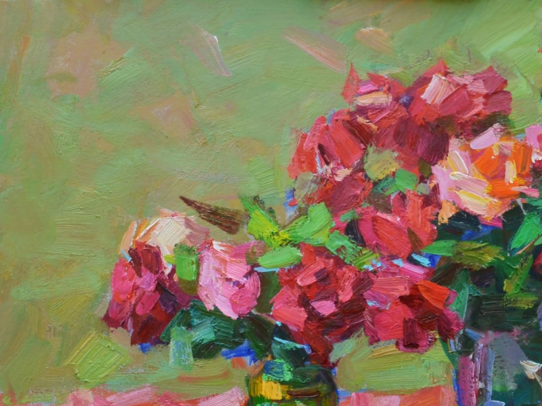 Oil painting Bouquets of roses Miacheslav Tepeta - 2
