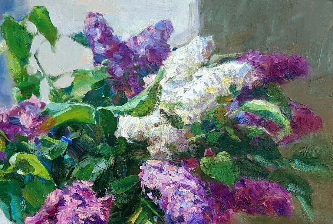 Oli painting Lilac by the window Tepeta Miacheslav - 3