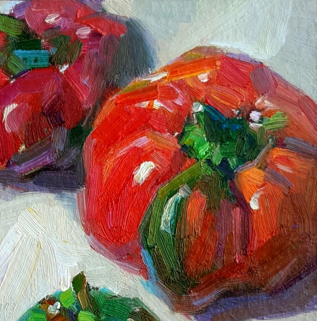 Oli painting Red peppers Tepeta Miacheslav - 3