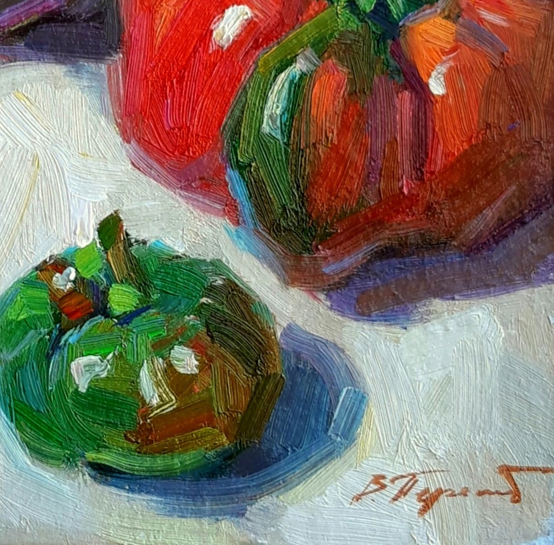 Oli painting Red peppers Tepeta Miacheslav - 5