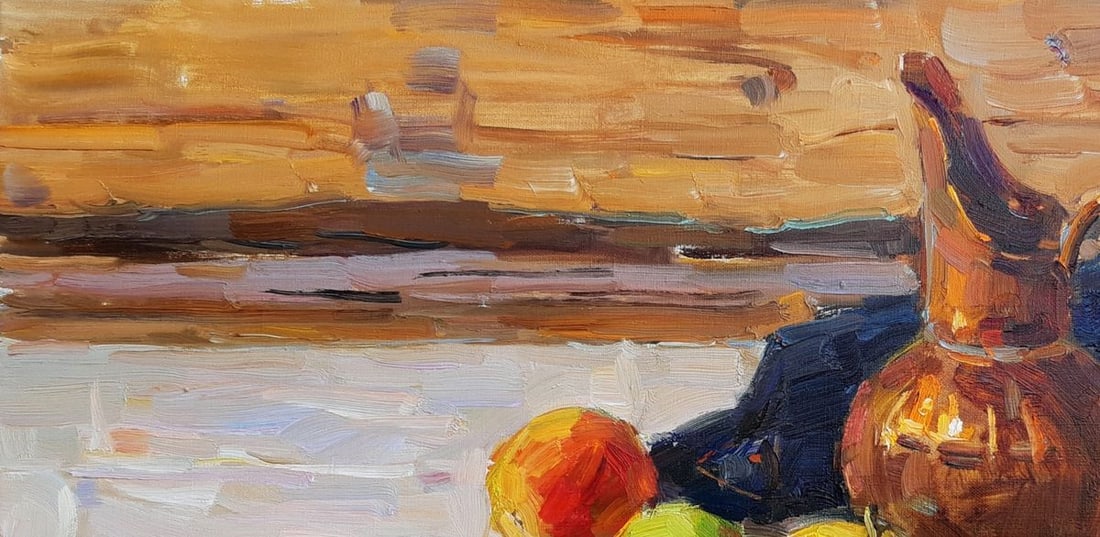 Oli painting Jug and fruit Miacheslav Tepeta - 2