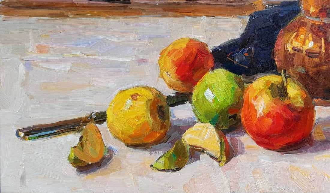 Oli painting Jug and fruit Miacheslav Tepeta - 4