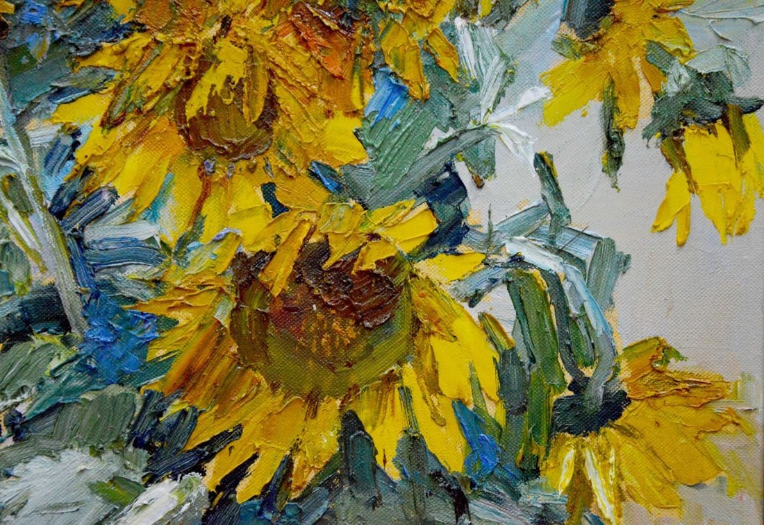 Oil painting Sunflowers Polyakova Lyudmila Valentinovna - 4
