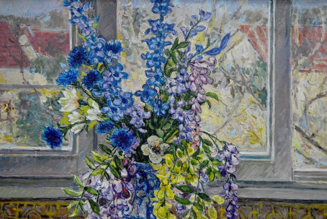 Oil painting Flowers by the window Alexander Stolyarenko - 2