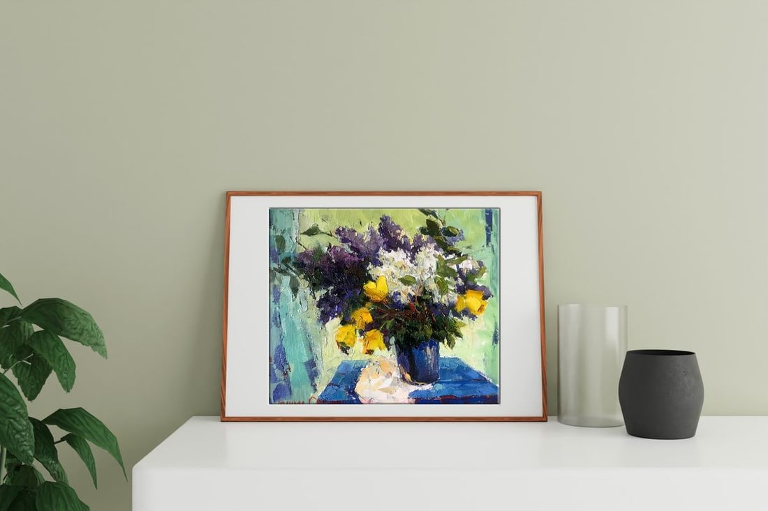 Oil painting Morning lilac Kalenyuk Oksana - 2