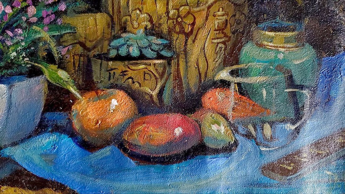 Oil painting Still life with Chinese items Litvinov Daniil Olegovich - 2