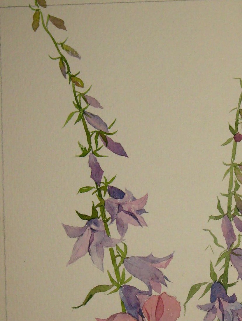 Watercolor painting Bells and peonies Kalebets Valery - 2