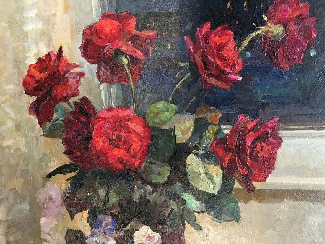 Oil painting Red roses Natalya Alexandrovna Savitskaya - 2