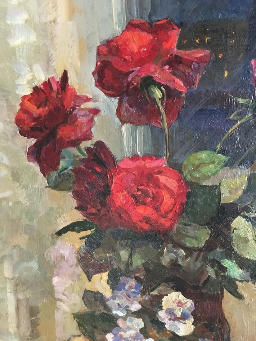 Oil painting Red roses Natalya Alexandrovna Savitskaya - 7