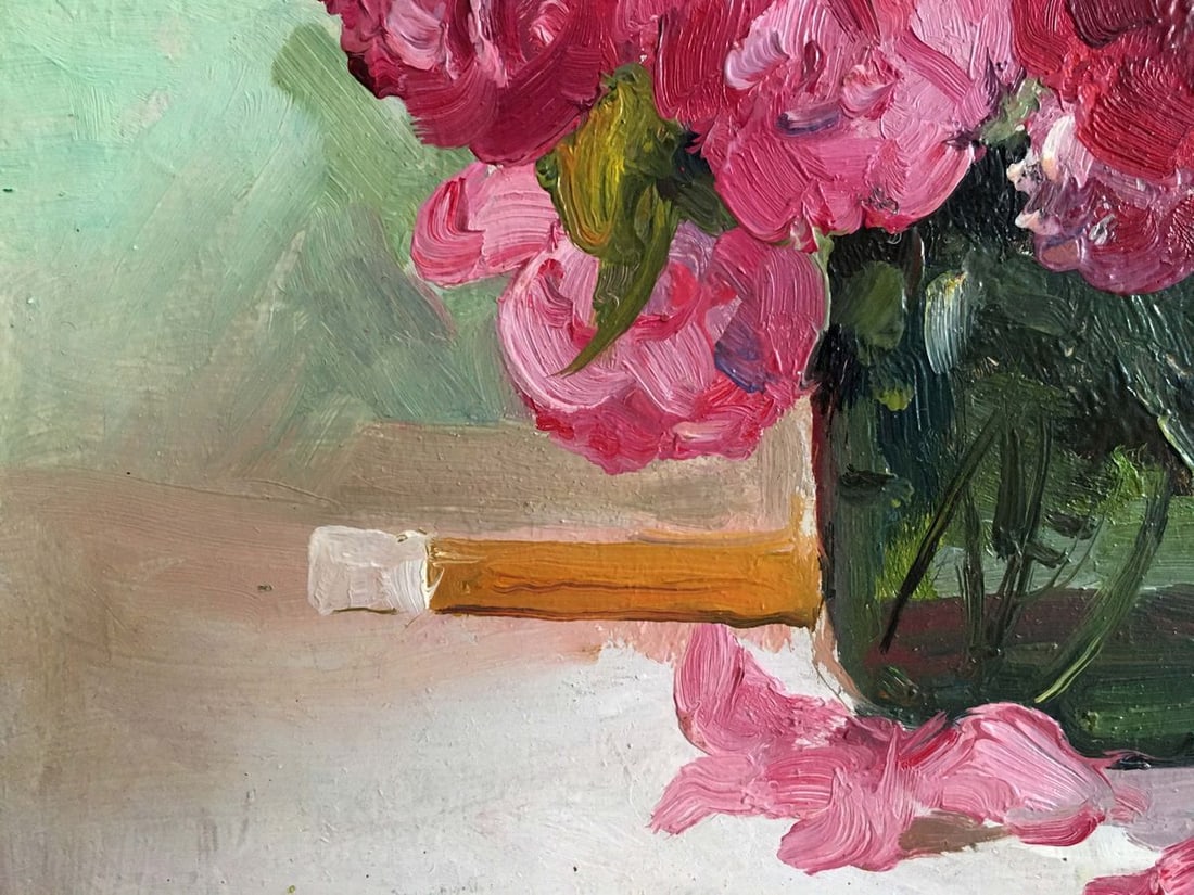 Oil painting Pink roses Konovalyuk Fedor Zotikovich - 5