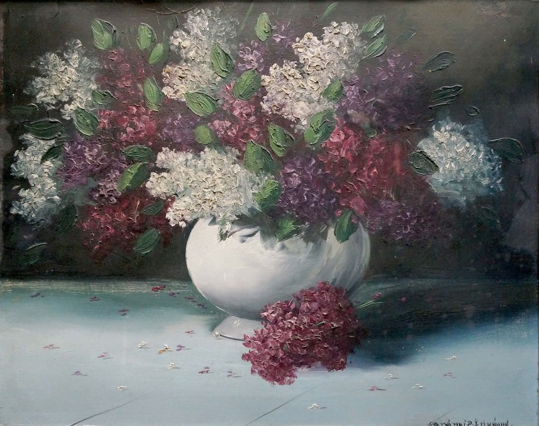 Oil painting Still life with lilacs - 2