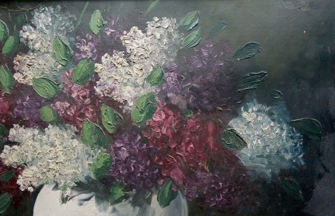 Oil painting Still life with lilacs - 5
