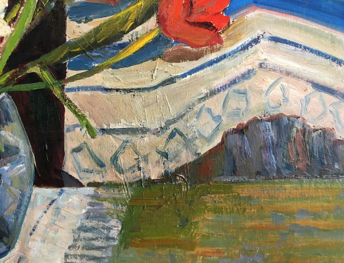 Oil painting Flowers on the table Les' T. S. - 4