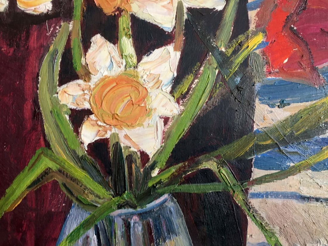 Oil painting Flowers on the table Les' T. S. - 7