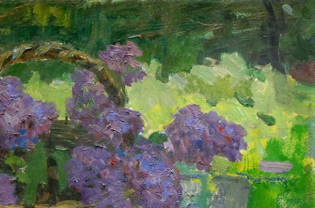 Oil painting Lilac with a mug Stepan Filippovich Golub - 4