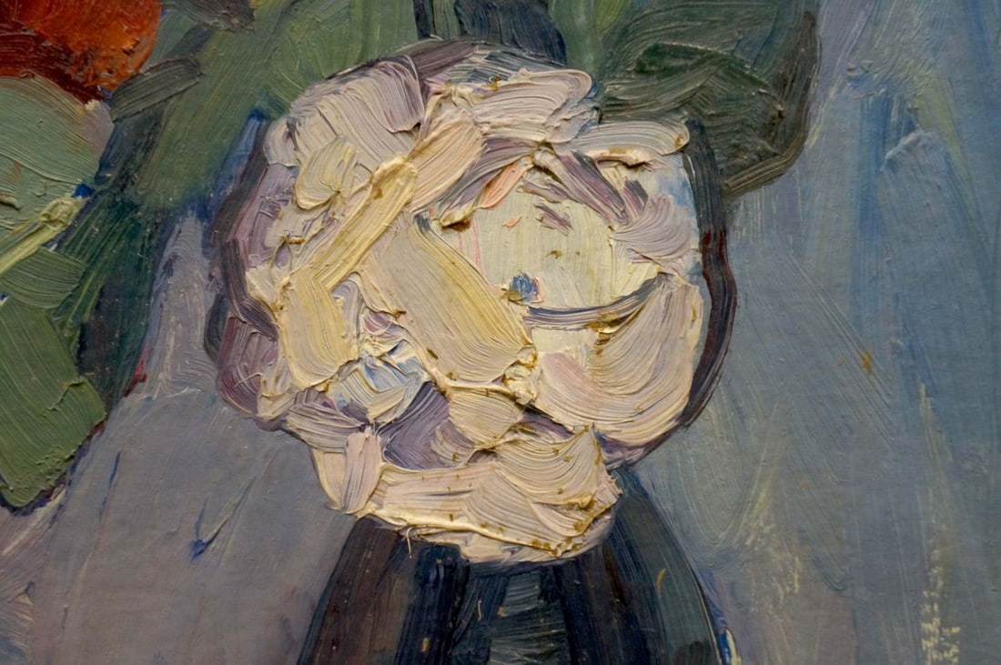 Oil painting Roses in a bottle Samokhin Vladimir Kalistratovich - 6