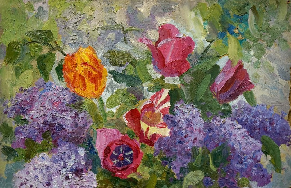 Oil painting Flowers - 4