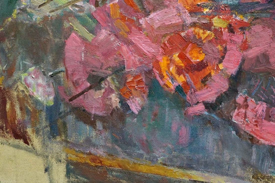 Oil painting Shvab Vladimir Flowers on the table - 2