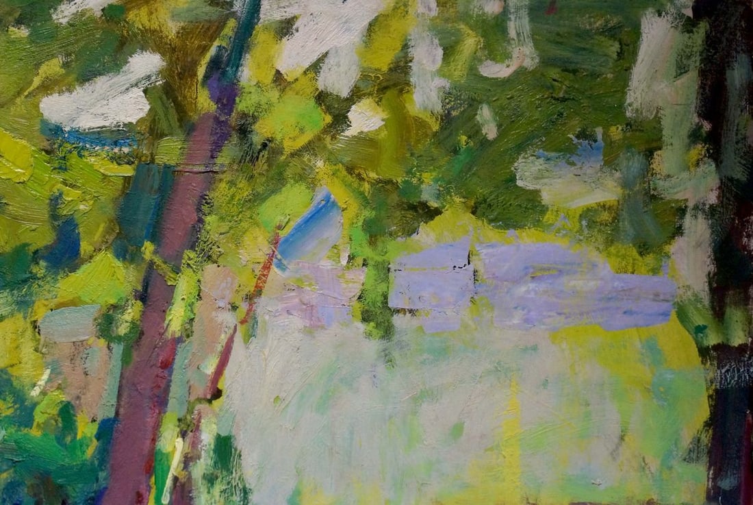 Oil painting Rest in the yard Shvab Vladimir - 5