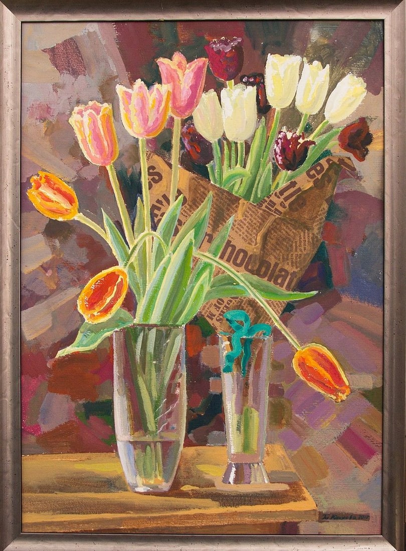 Acrylic painting March 8 Kytkov Svatoslav: Title: Acrylic painting March 8 Kytkov Svatoslav Description: No.Kytkov 15 *** ABOUT THIS PAINTING *** * TITLE: "March 8" * ARTISTS: Kytkov Svatoslav * SIZE: 70x50 cm/'27.55x19.68 inches' *