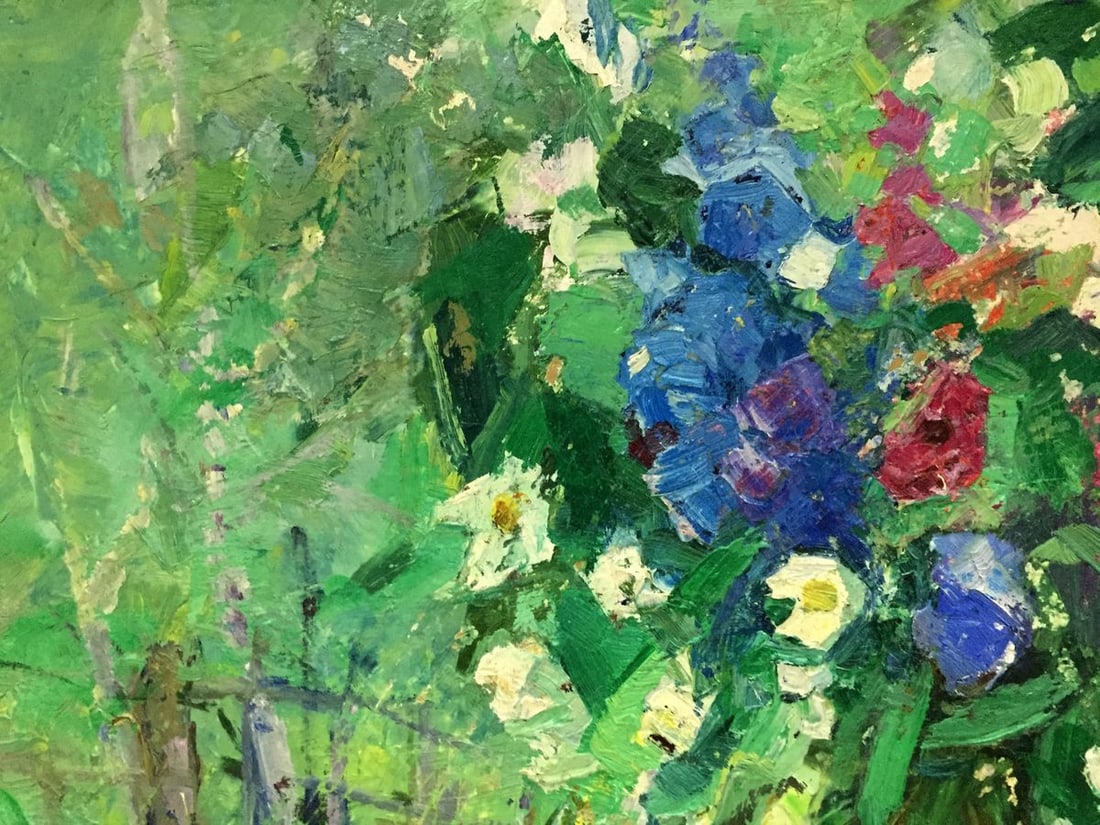 Oil painting Strawberries and flowers Dovgalevskaya Vera Veniaminovna - 2