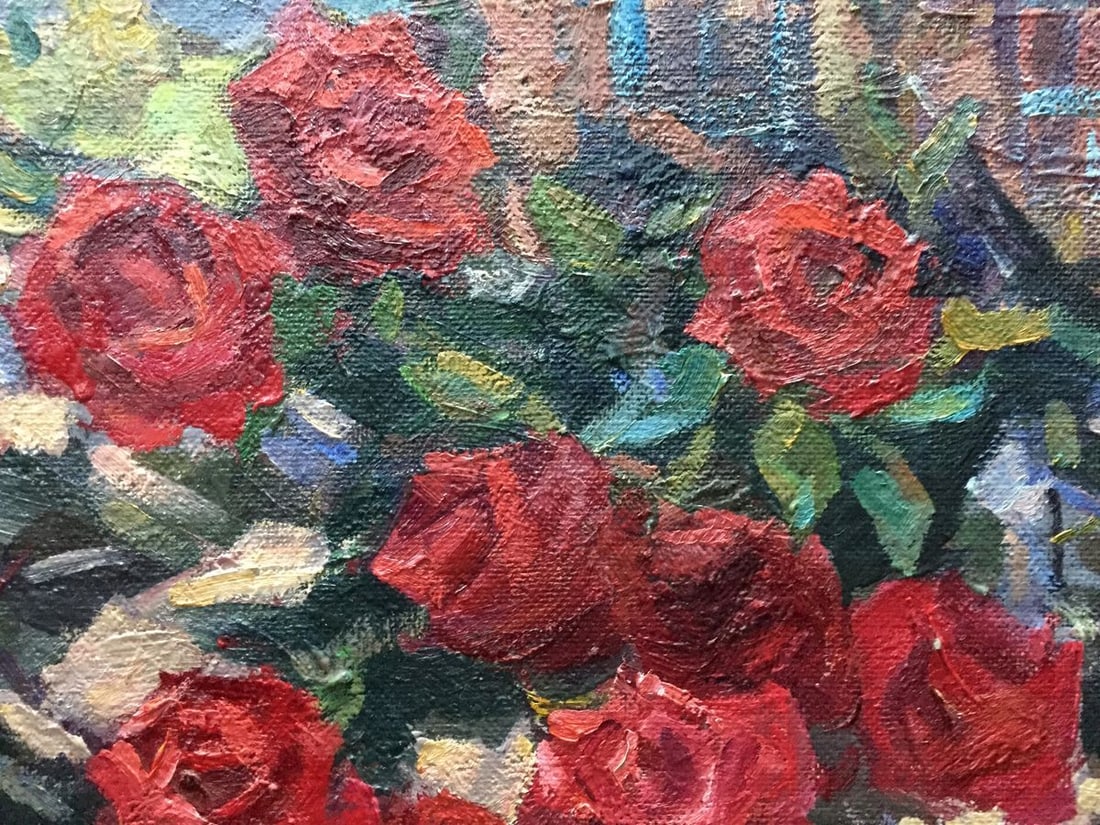 Oil painting Red roses Belov Victor Emelyanovich - 2