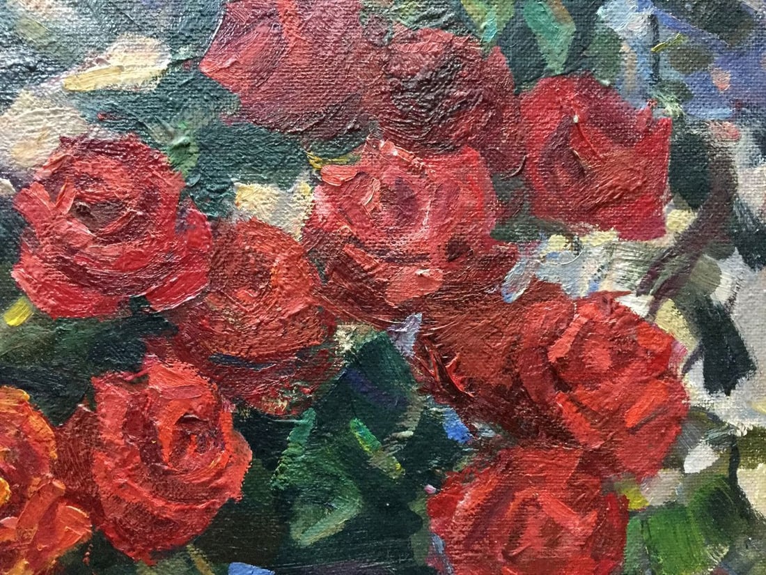 Oil painting Red roses Belov Victor Emelyanovich - 3
