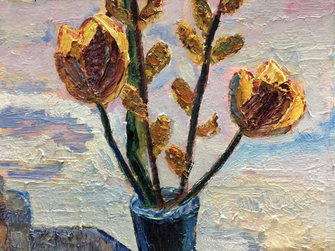 Oil panting On the window - 2