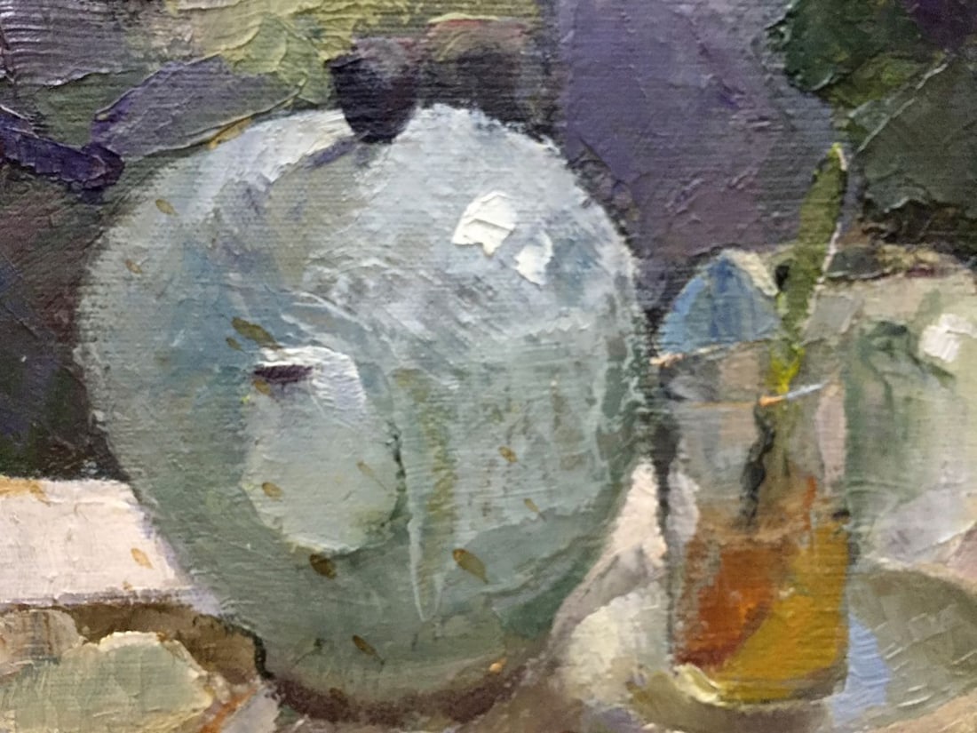 Oil painting Food and drinks on the table - 9