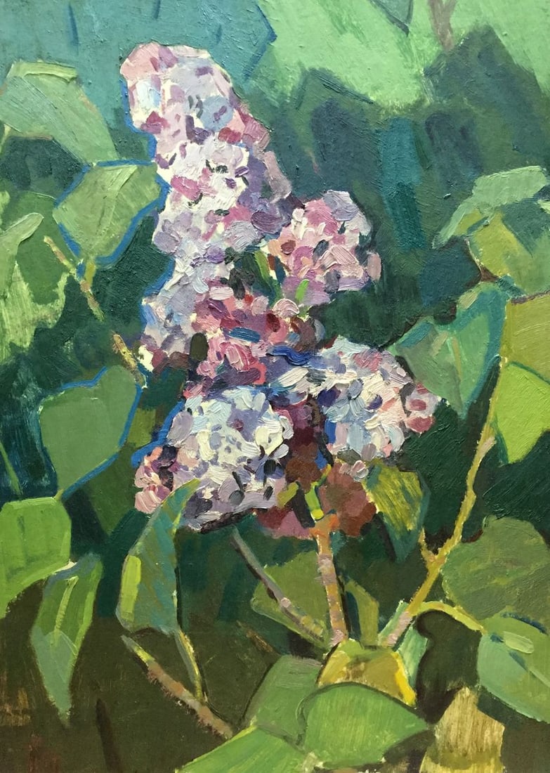Oil painting Lilac Gorinov Spartak Petrovich: Title: Oil painting Lilac Gorinov Spartak Petrovich Description: No.Vern 136