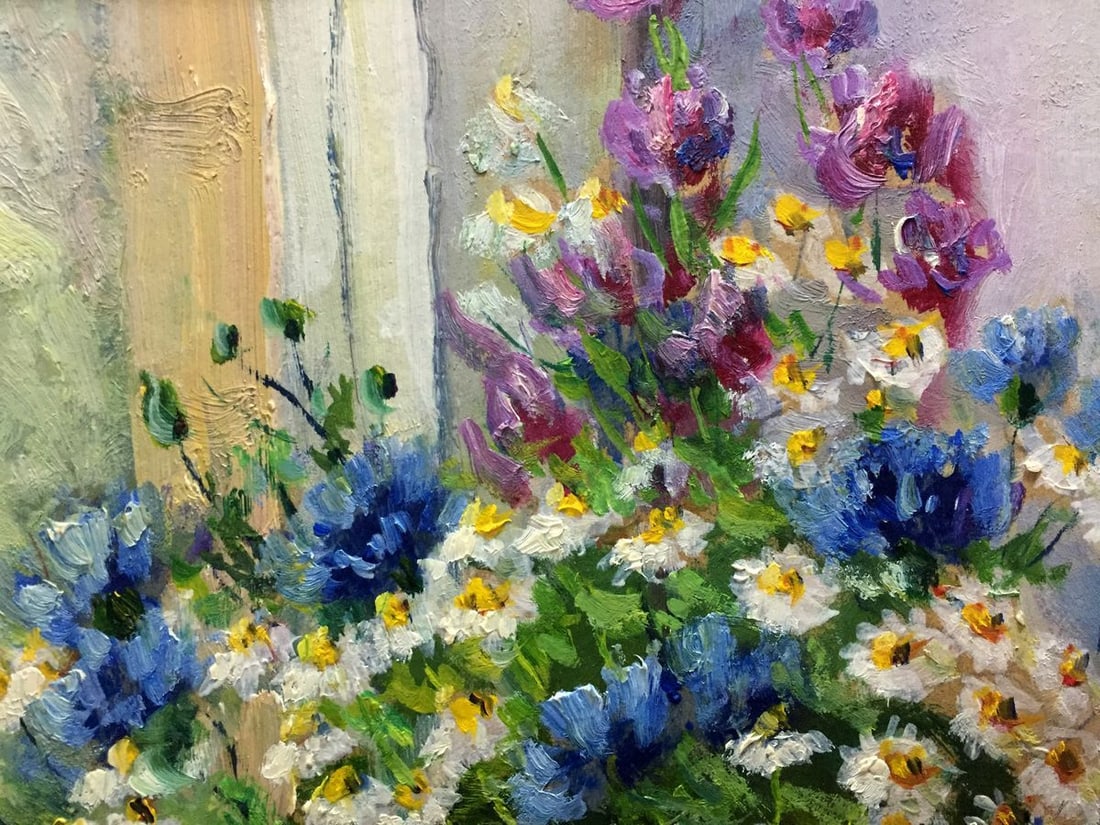 Double oil painting Daisies Pidgayko Lev Sergeevich - 2